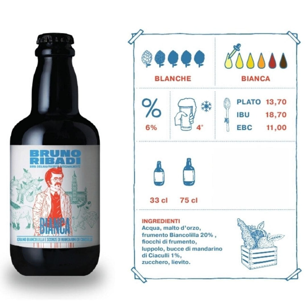 Birra Bianca con Scorze di Mandarino di Ciaculli - Formati 33 cl e 75 cl